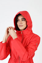 Lipstick Crush No 5 raincoat in bold red, lightweight hooded waterproof raincoat perfect for South Africa’s rainy climate