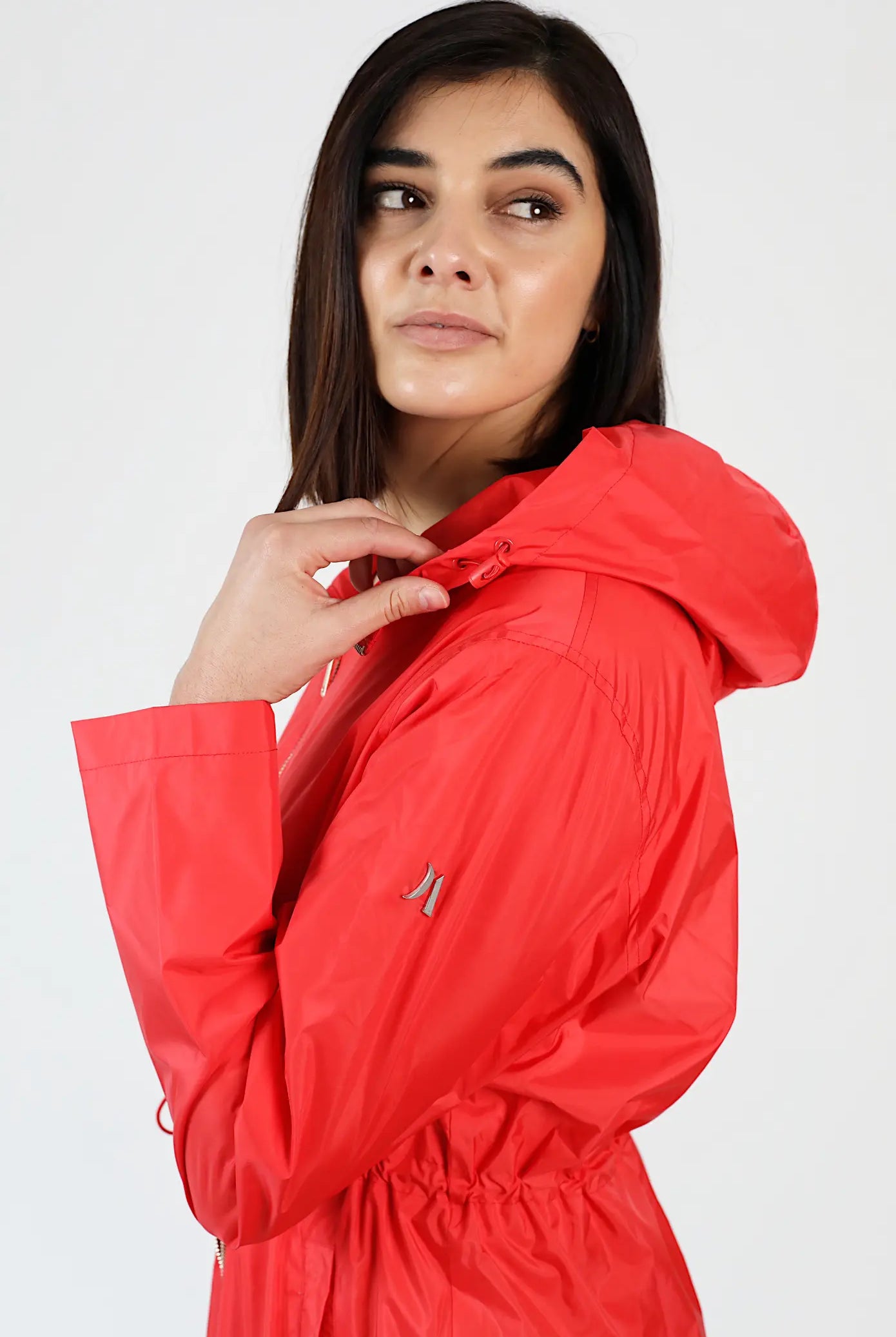 Lipstick Crush No 5 raincoat in bold red, lightweight hooded waterproof raincoat perfect for South Africa’s rainy climate