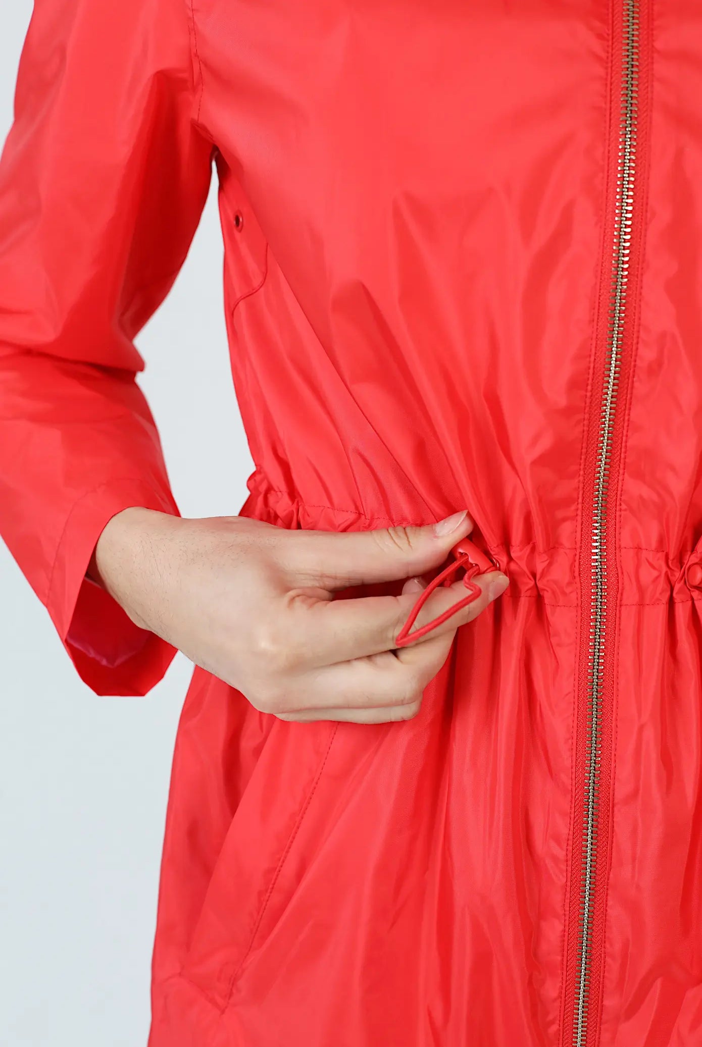 Lipstick Crush No 5 raincoat in bold red, lightweight hooded waterproof raincoat perfect for South Africa’s rainy climate