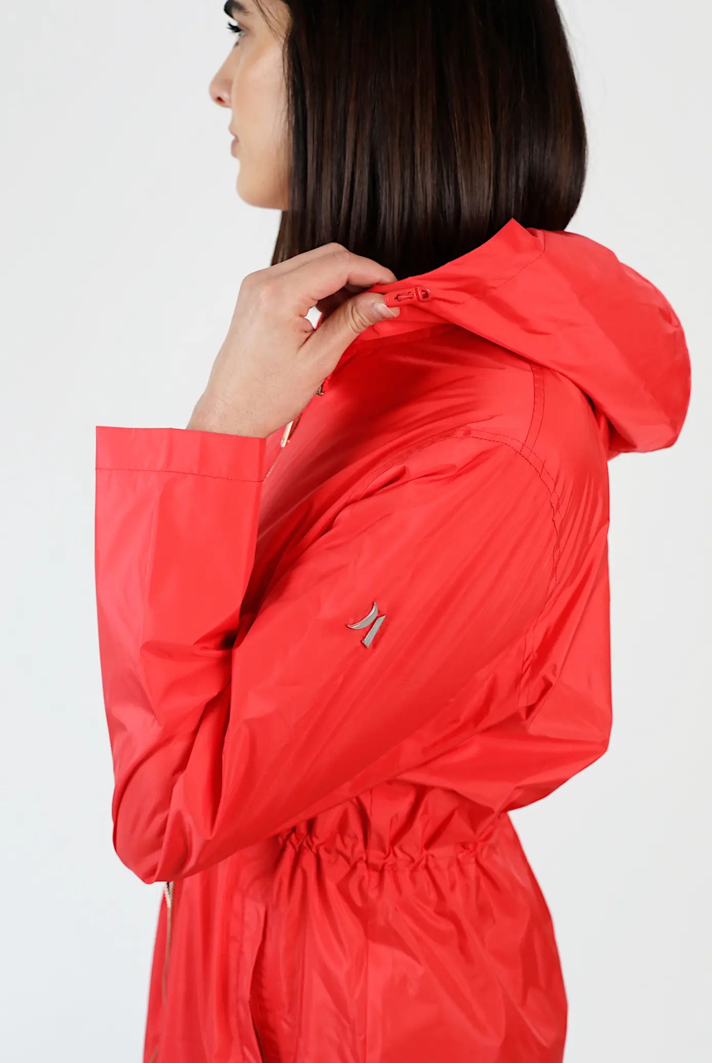 Lipstick Crush No 5 raincoat in bold red, lightweight hooded waterproof raincoat perfect for South Africa’s rainy climate