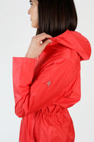 Lipstick Crush No 5 raincoat in bold red, lightweight hooded waterproof raincoat perfect for South Africa’s rainy climate