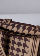 Duck Apparel Brown Houndstooth Bucket Bag