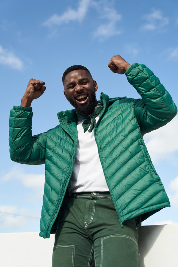 Men’s Game Day Classic Jacket™ in bold green, lightweight puffer jacket designed for casual layering and versatile outerwear in South Africa