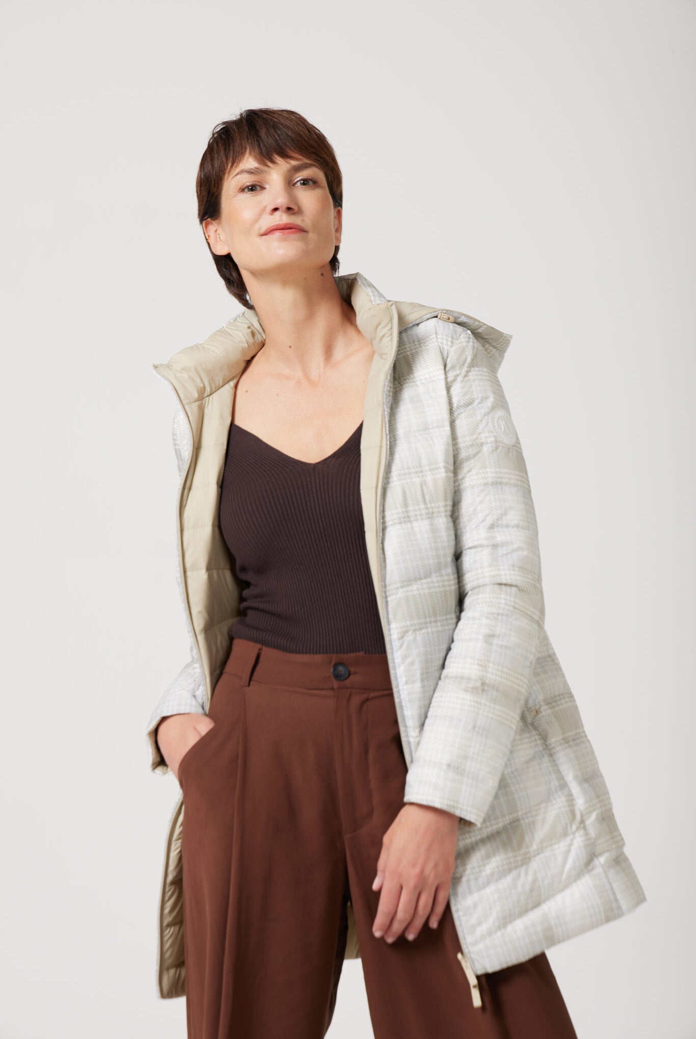 Tartan x Mist Classic Parka™ in light tartan check, insulated hooded reversible parka offering warmth and versatility for South Africa’s winter season