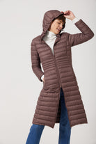 Women’s insulated ultra-length hooded parka in espresso brown, designed for extra warmth and comfort in South Africa’s winter season — Espresso Ultra Parka™
