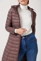 Women’s insulated ultra-length hooded parka in espresso brown, designed for extra warmth and comfort in South Africa’s winter season — Espresso Ultra Parka™