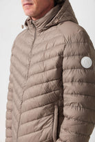 Men’s tan insulated hooded jacket, lightweight and warm for layering during South Africa’s winter — Mens Tan Classic Jacket™