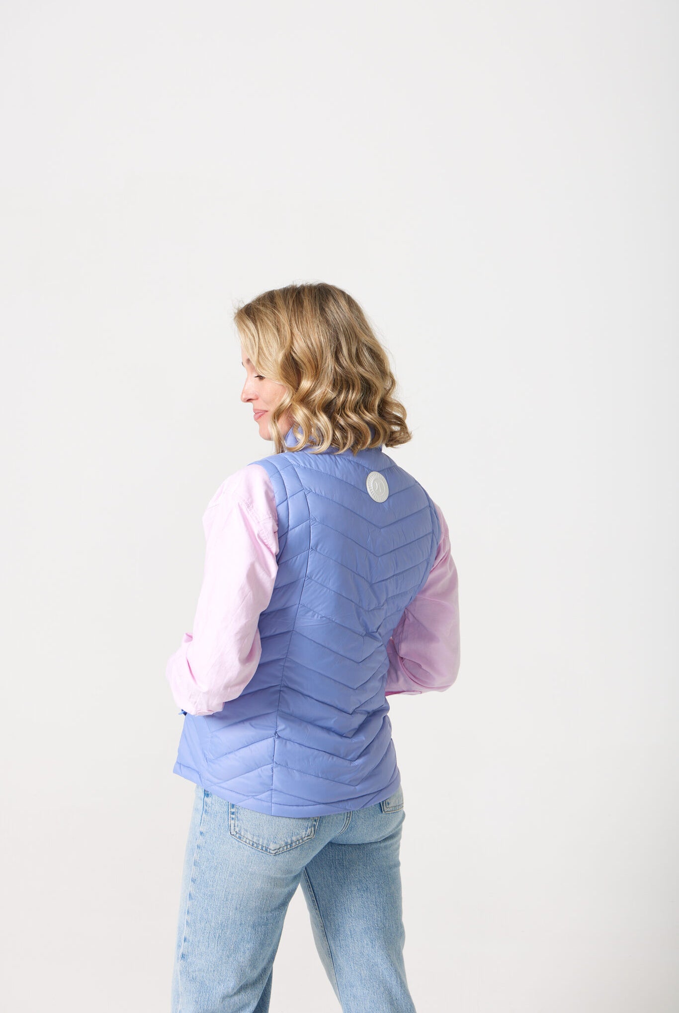 Vista Classic Gilet™ — women’s sleeveless puffer vest in soft vista blue, lightweight and versatile for layering in South Africa.