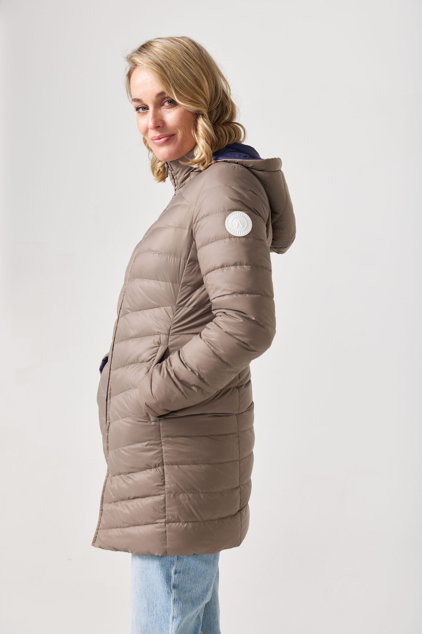 Toffee x Navy Classic Parka™ reversible insulated hooded parka in navy blue and toffee, designed for warmth and versatility in South Africa’s winter season