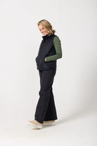 Midnight Classic Gilet™ — women’s sleeveless puffer vest in sleek midnight black, lightweight and versatile for layering in South Africa.