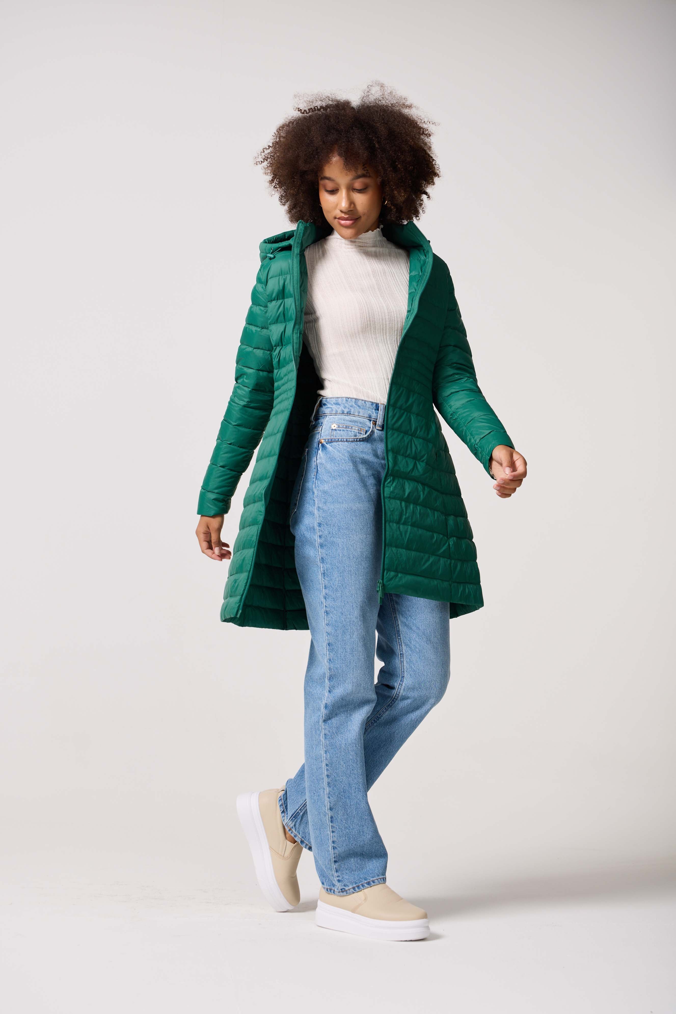 Game Day Duck Down Midi Puffer Coat - Duck Apparel