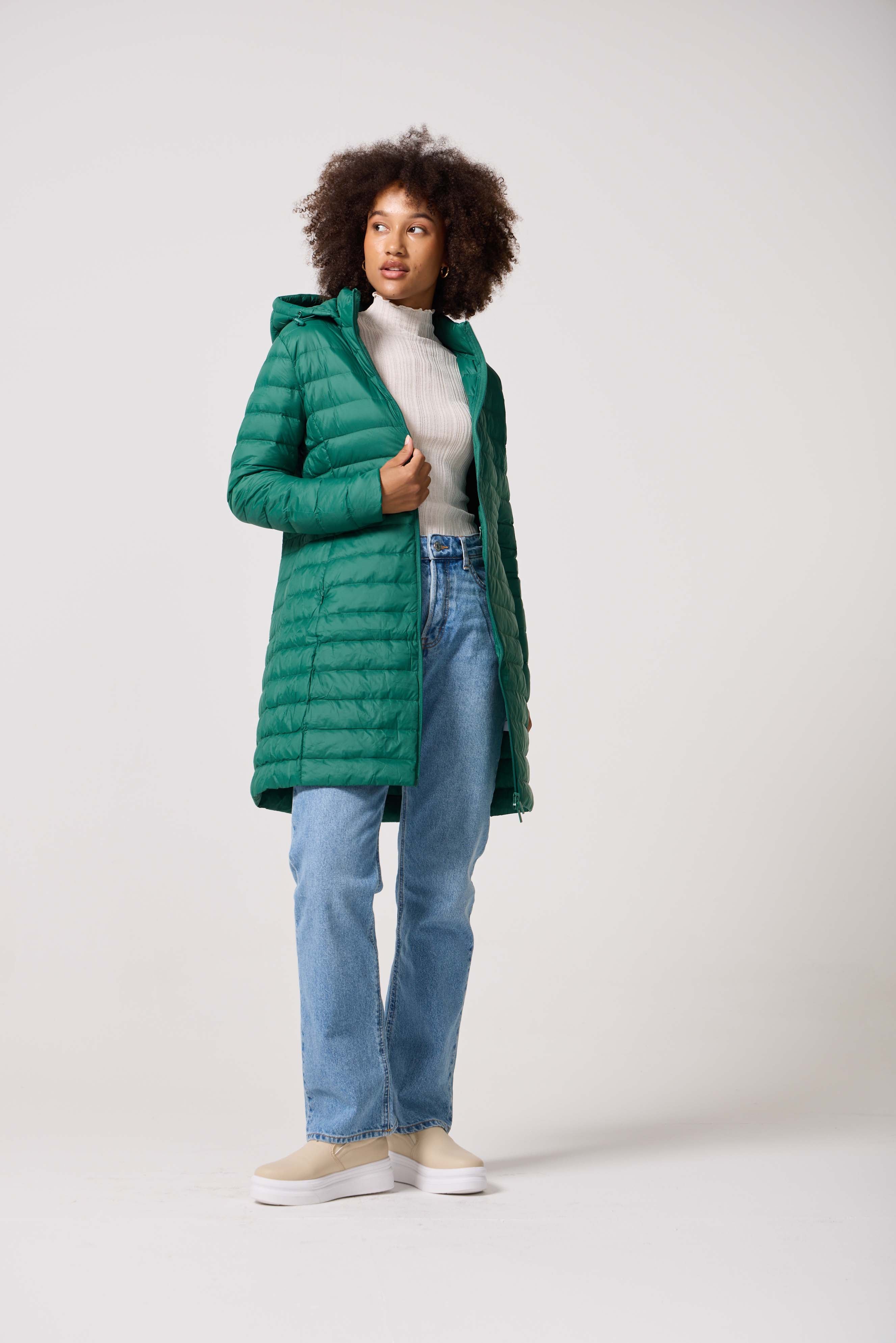 Game Day Duck Down Midi Puffer Coat - Duck Apparel