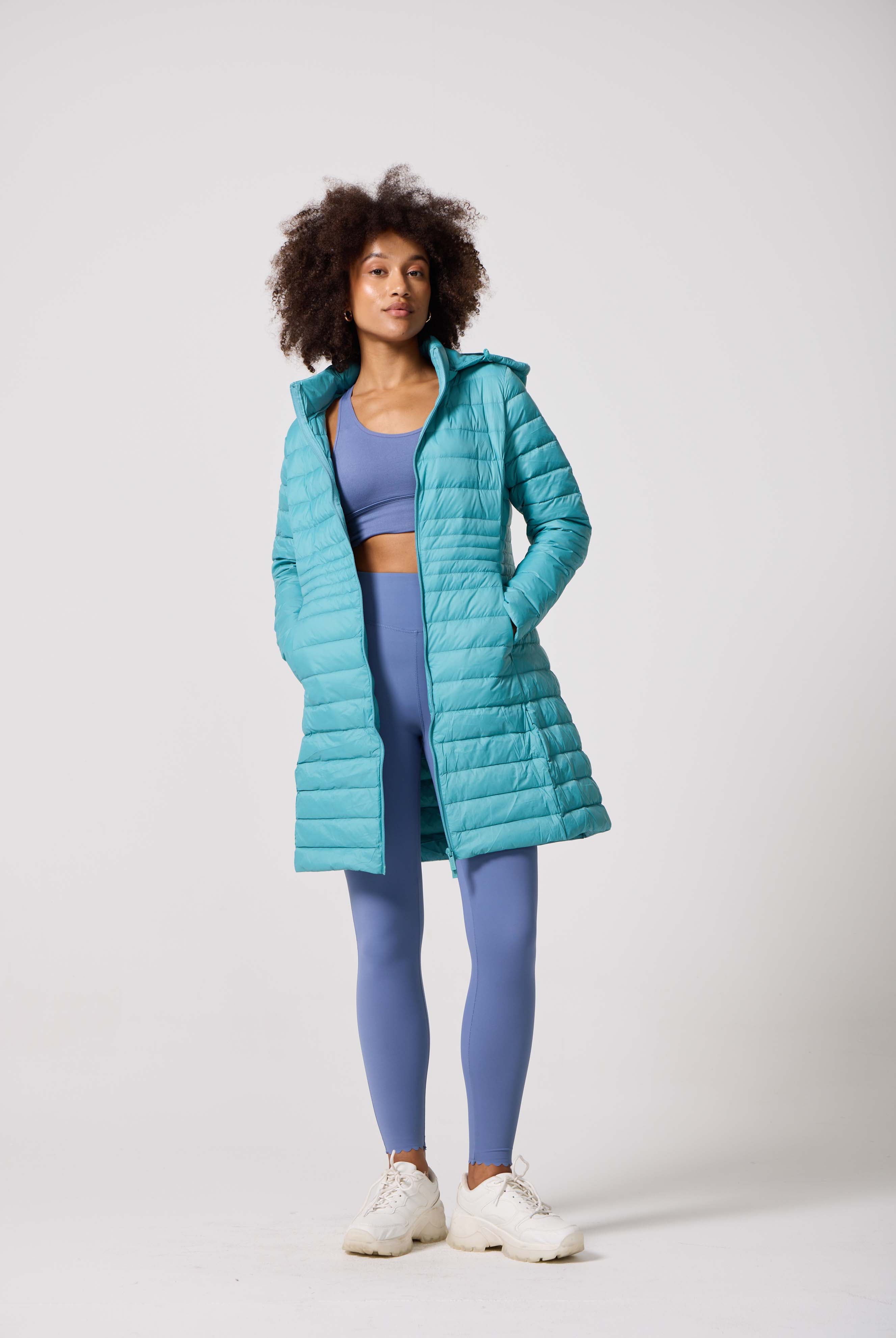 Aqua Duck Down Puffer Coat - Duck Apparel