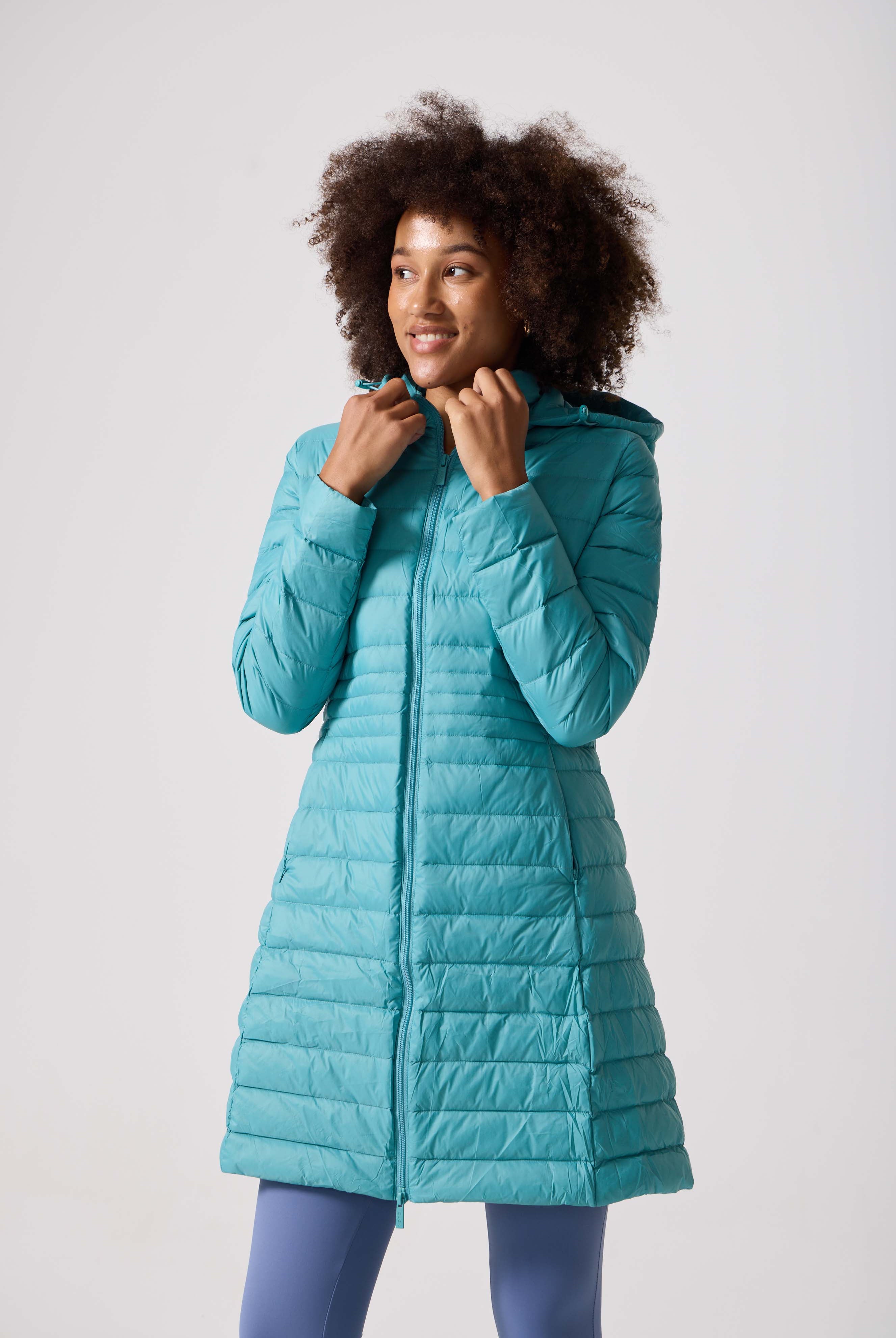 Aqua Duck Down Puffer Coat - Duck Apparel