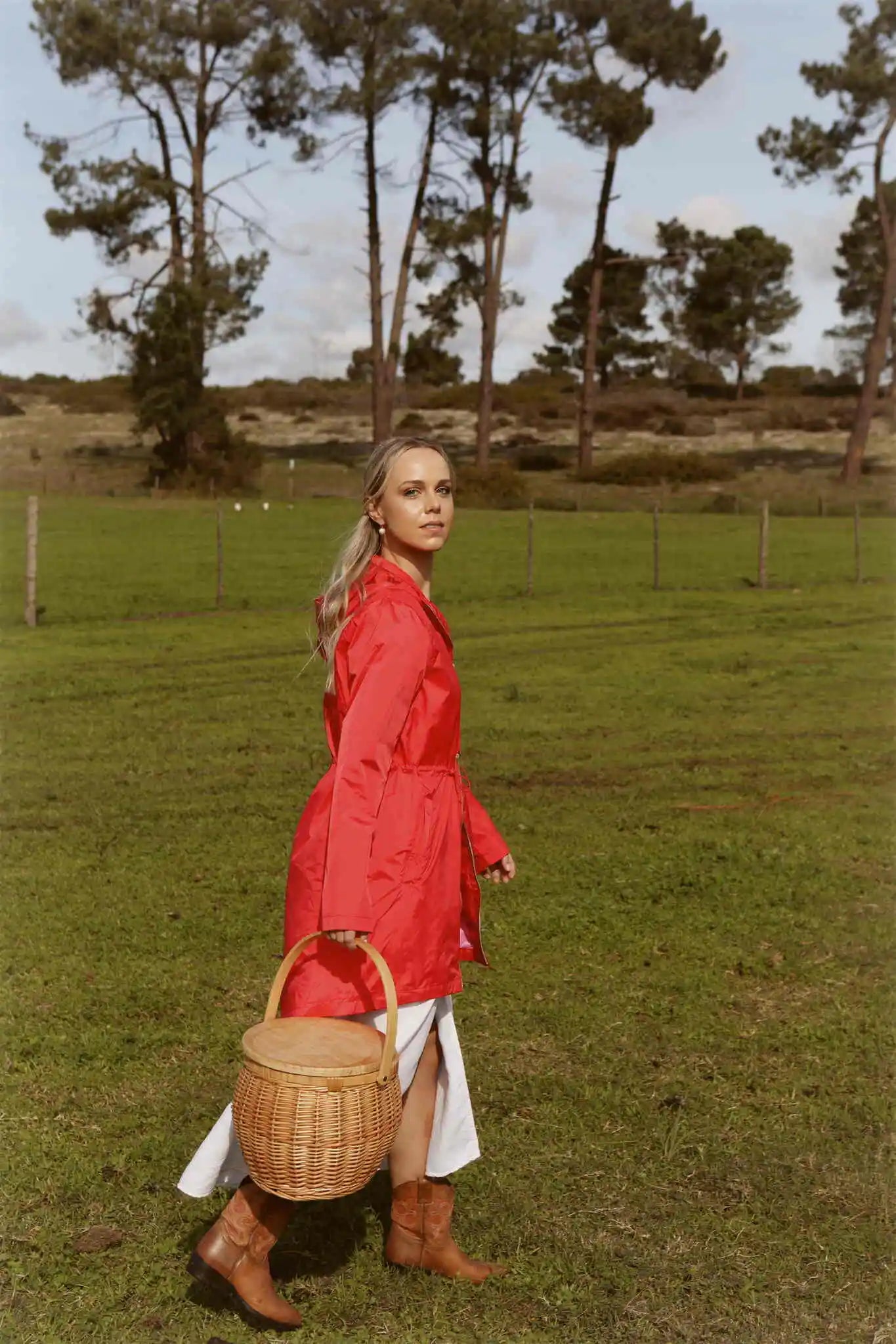 Lipstick Crush No 5 raincoat in bold red, lightweight hooded waterproof raincoat perfect for South Africa’s rainy climate
