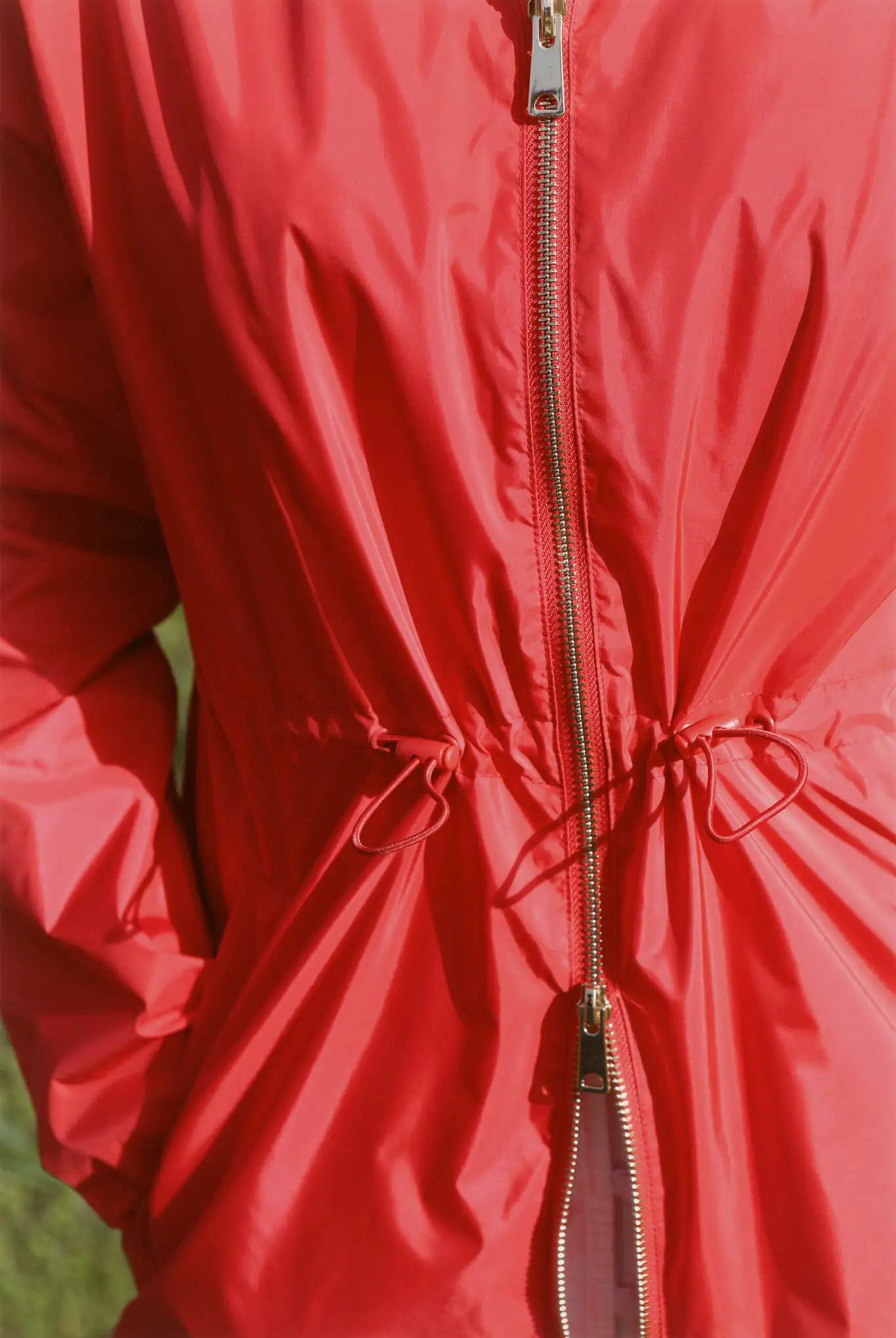 Lipstick Crush No 5 raincoat in bold red, lightweight hooded waterproof raincoat perfect for South Africa’s rainy climate