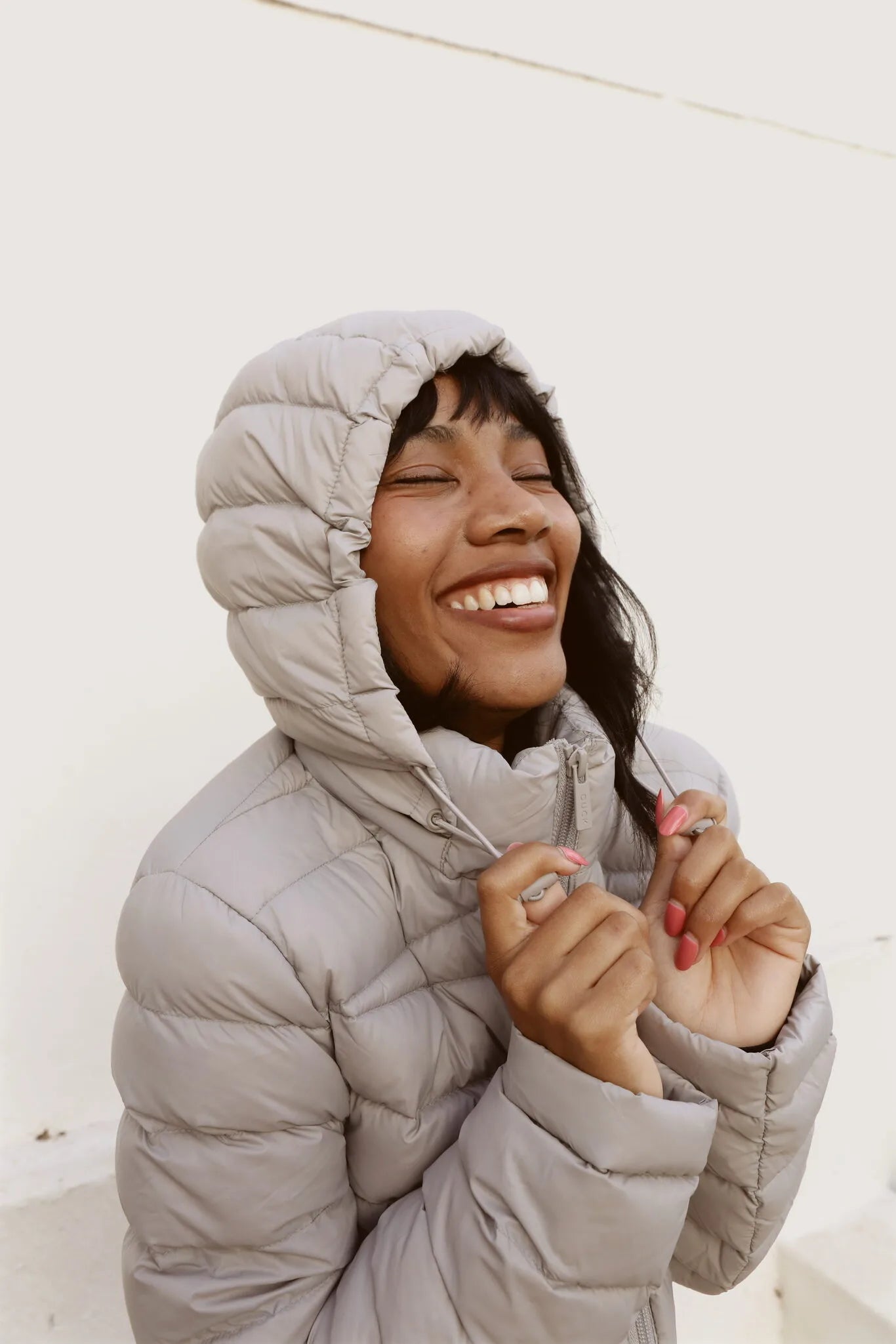 Women’s insulated hooded parka in latte, designed for warmth and comfort in South Africa’s winter season — Latte Classic Parka™