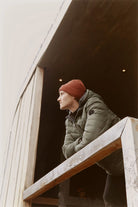 Men’s insulated hooded jacket in reversible sage green and black, lightweight and warm for South Africa’s winter layering — Sage x Black Classic Jacket™