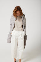 Women’s insulated ultra-length hooded parka in latte beige, designed for extra warmth and comfort in South Africa’s winter season — Latte Ultra Parka™