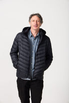 Men’s Black Classic Jacket™ in sleek black, lightweight hooded puffer jacket for layering in cool South African weather