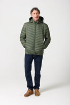 Men’s Sage Classic Jacket™ in muted green, lightweight hooded puffer jacket for casual layering during cool South African weather