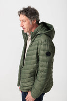 Men’s Sage Classic Jacket™ in muted green, lightweight hooded puffer jacket for casual layering during cool South African weather