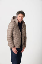 Men’s tan insulated hooded jacket, lightweight and warm for layering during South Africa’s winter — Mens Tan Classic Jacket™