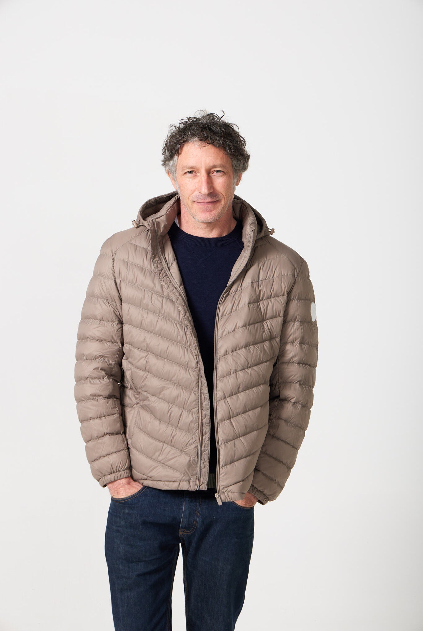 Men’s tan insulated hooded jacket, lightweight and warm for layering during South Africa’s winter — Mens Tan Classic Jacket™