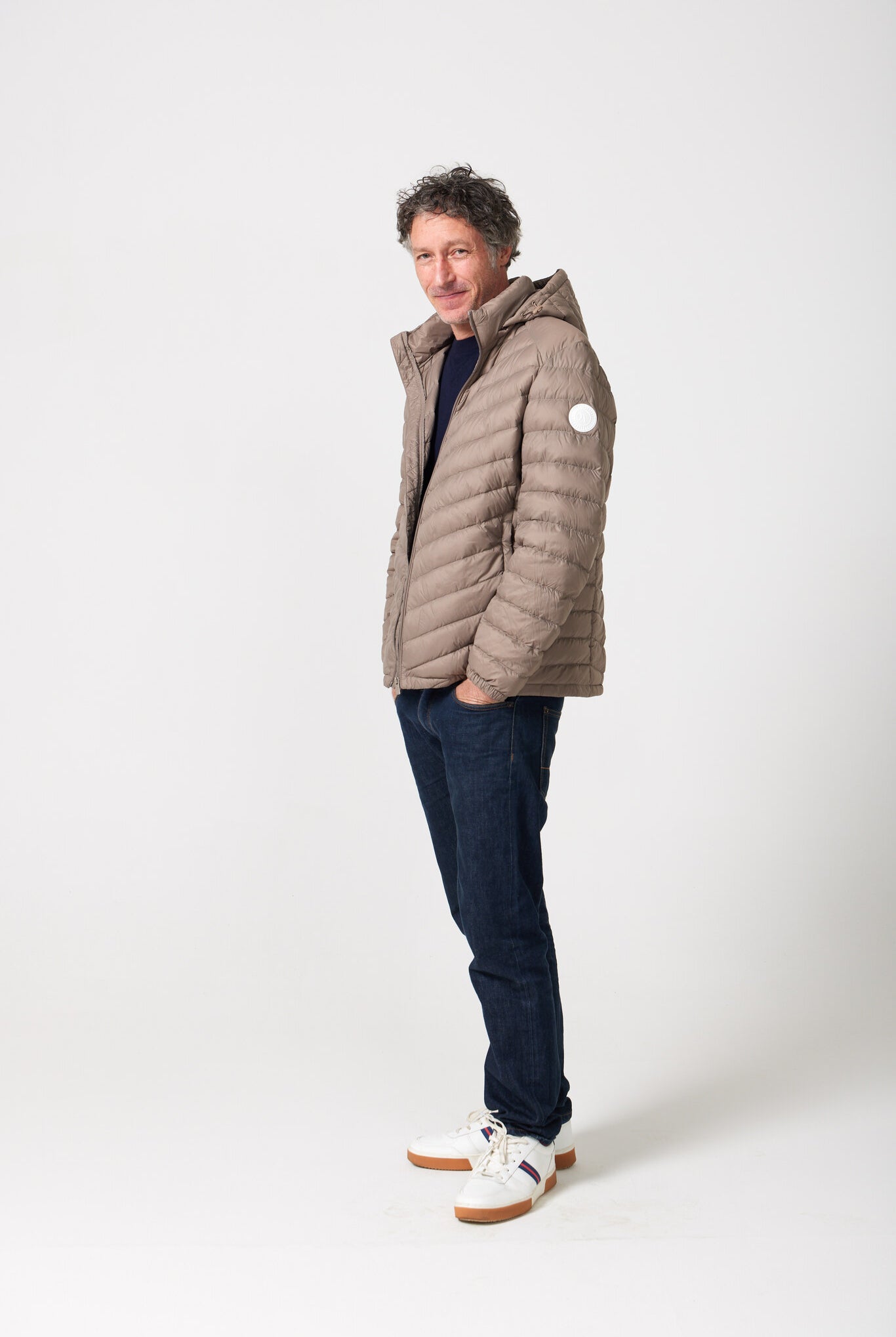 Men’s tan insulated hooded jacket, lightweight and warm for layering during South Africa’s winter — Mens Tan Classic Jacket™