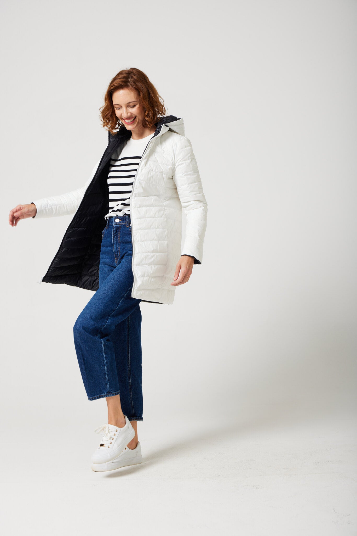 Midnight x Salt Classic Parka™ in black and white, insulated hooded parka designed for warmth and comfort in South Africa’s winter season