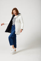 Midnight x Salt Classic Parka™ in black and white, insulated hooded parka designed for warmth and comfort in South Africa’s winter season