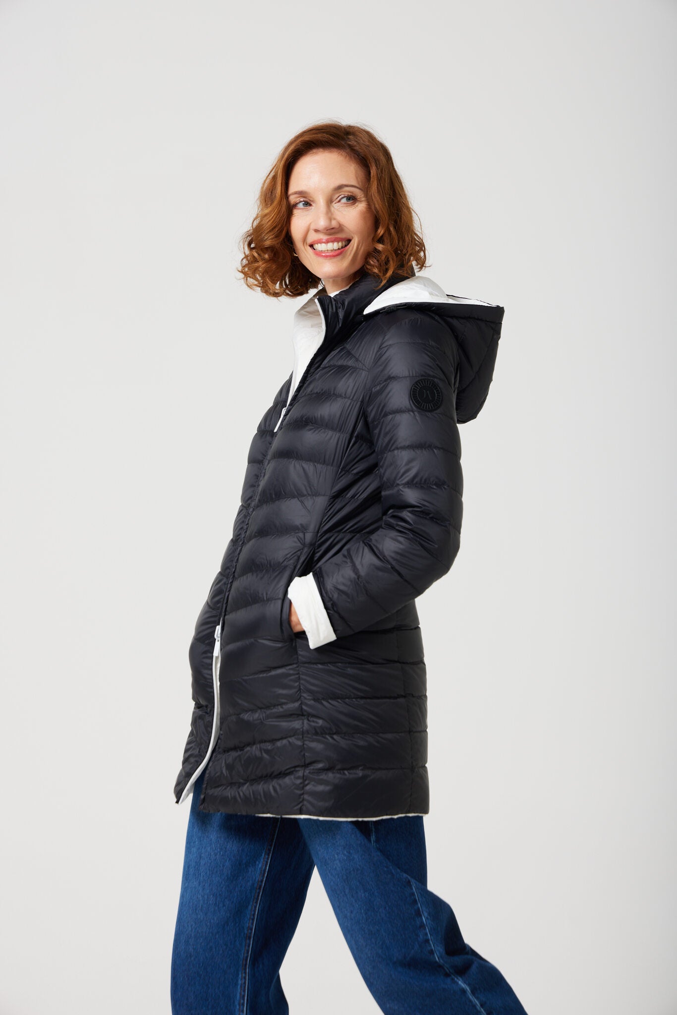 Midnight x Salt Classic Parka™ in black and white, insulated hooded parka designed for warmth and comfort in South Africa’s winter season