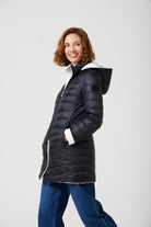 Midnight x Salt Classic Parka™ in black and white, insulated hooded parka designed for warmth and comfort in South Africa’s winter season