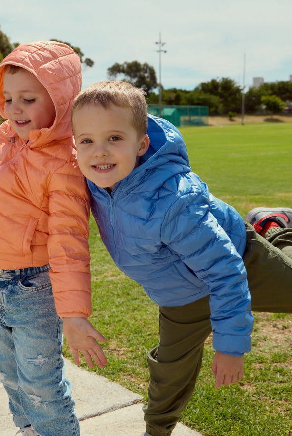 Blue Kids Duck Down Jacket - Duck Apparel