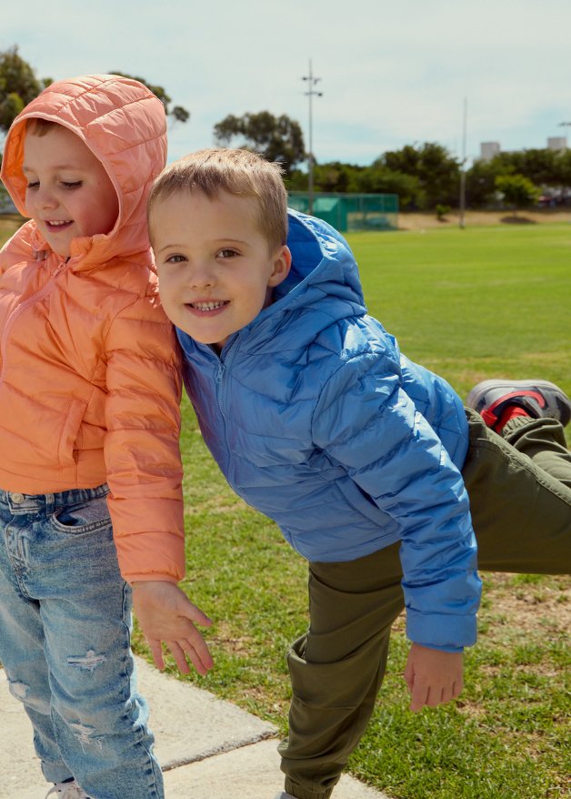 Blue Kids Duck Down Jacket - Duck Apparel