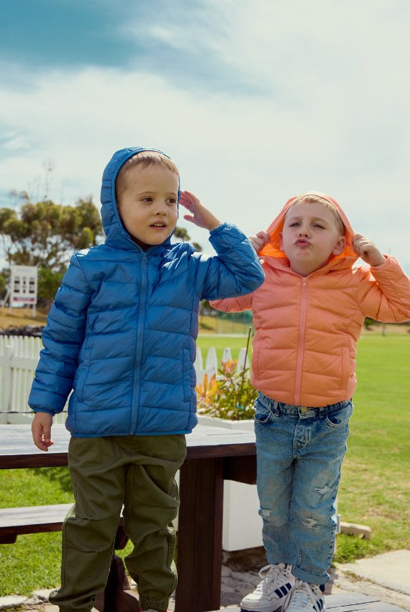 Blue Kids Duck Down Jacket - Duck Apparel