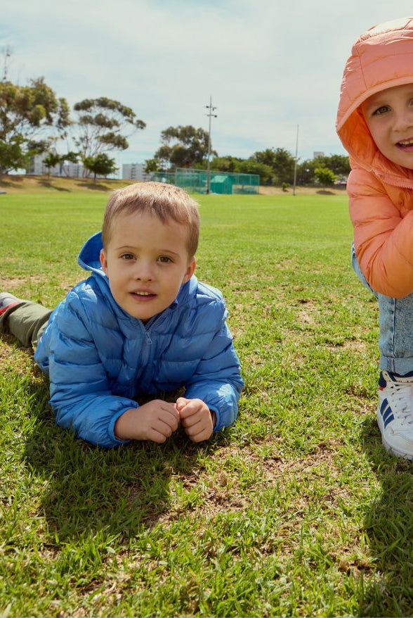 Blue Kids Duck Down Jacket - Duck Apparel