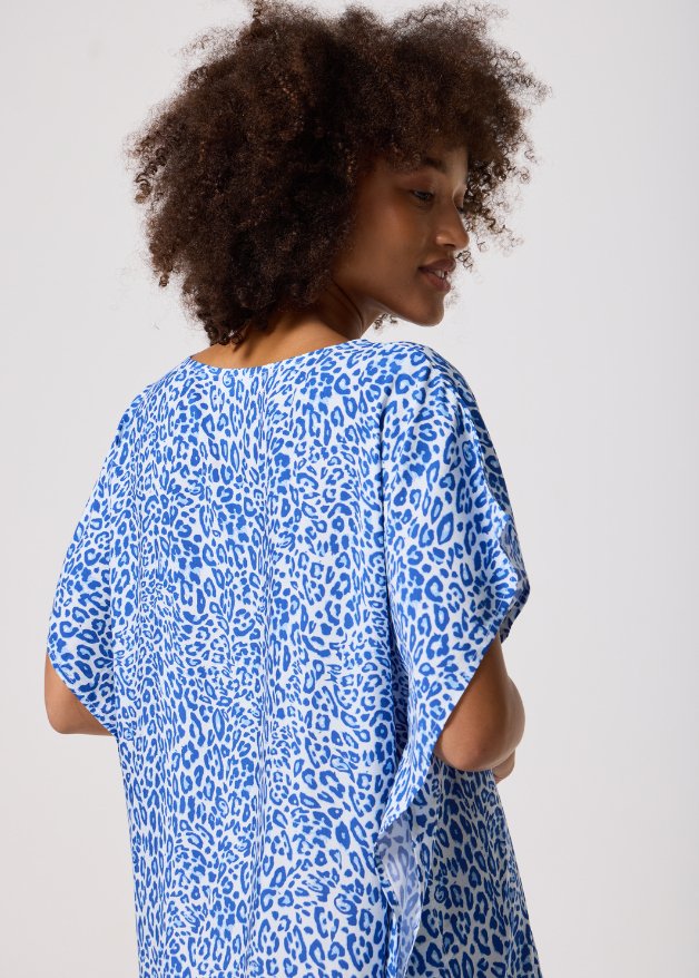 Blue Leopard Kaftan - Duck Apparel