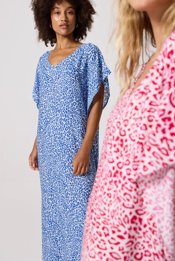 Blue Leopard Kaftan - Duck Apparel