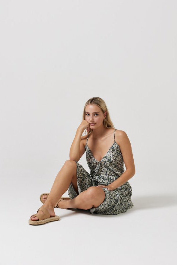 Floral Forest Grecian Dress - Duck Apparel