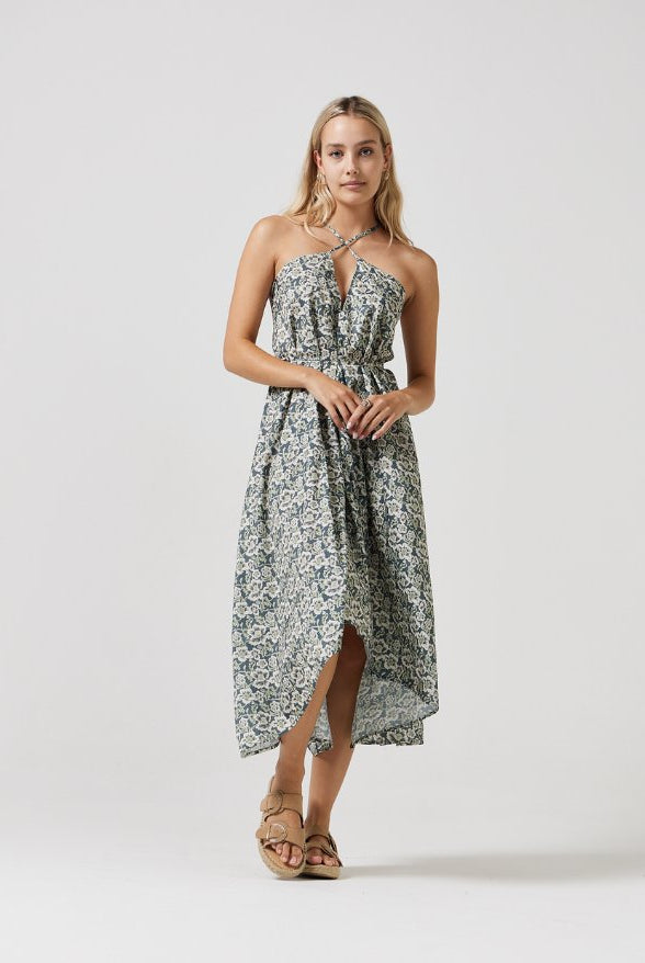 Floral Forest Grecian Dress - Duck Apparel