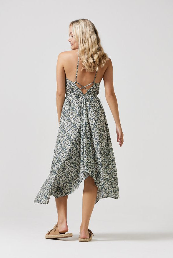 Floral Forest Grecian Dress - Duck Apparel