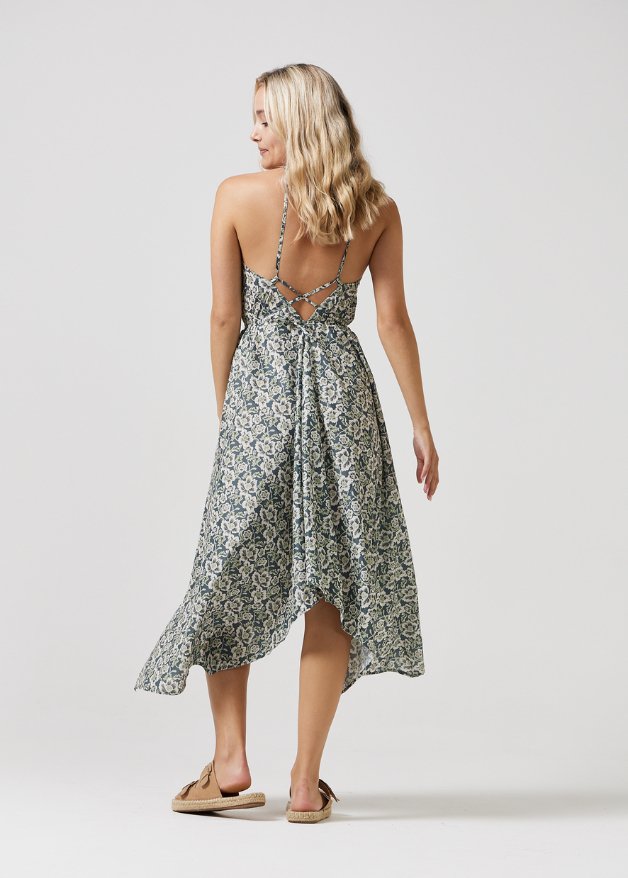Floral Forest Grecian Dress - Duck Apparel
