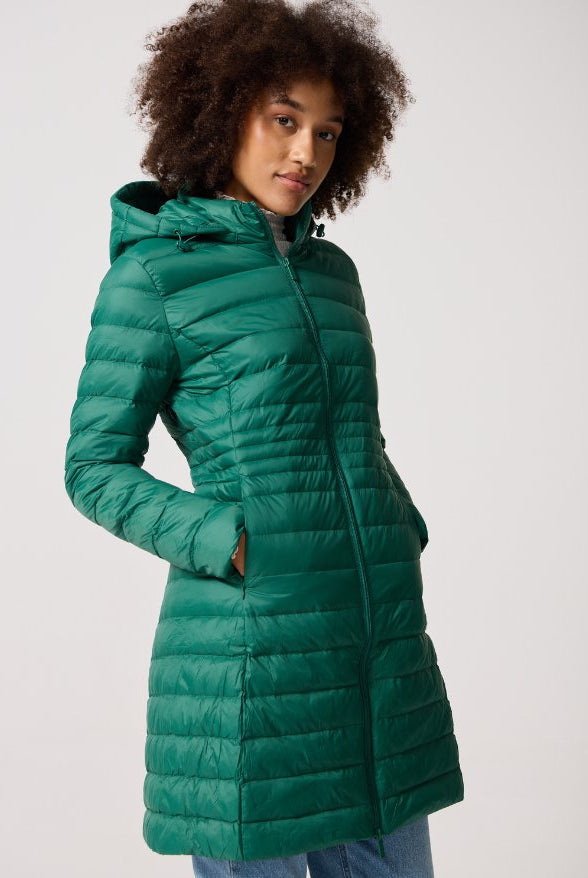 Game Day Duck Down Midi Puffer Coat - Duck Apparel