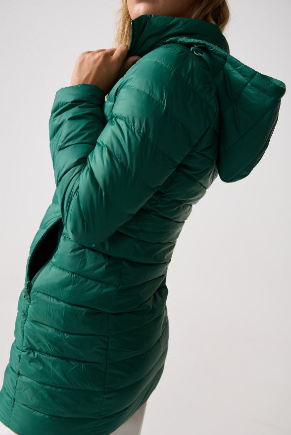Game Day Green Duck Down Puffer Coat - Duck Apparel