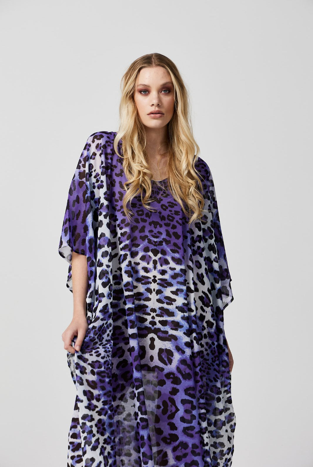 Lilac Leopard Kaftan - Duck Apparel