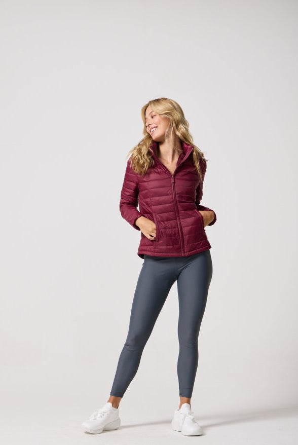 Maroon Duck Down Puffer Jacket - Duck Apparel