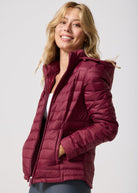 Maroon Duck Down Puffer Jacket - Duck Apparel