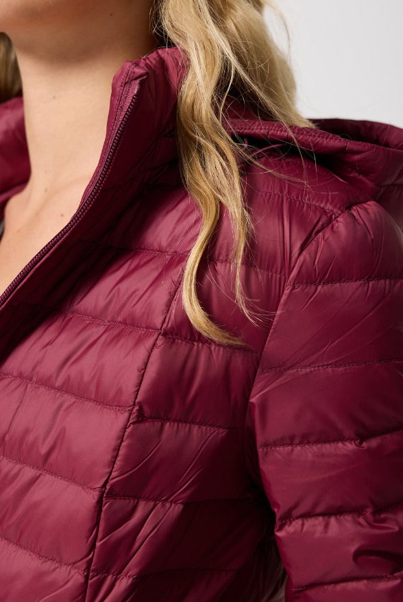 Maroon Duck Down Puffer Jacket - Duck Apparel