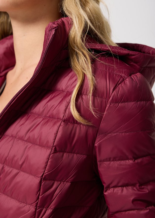 Maroon Duck Down Puffer Jacket - Duck Apparel